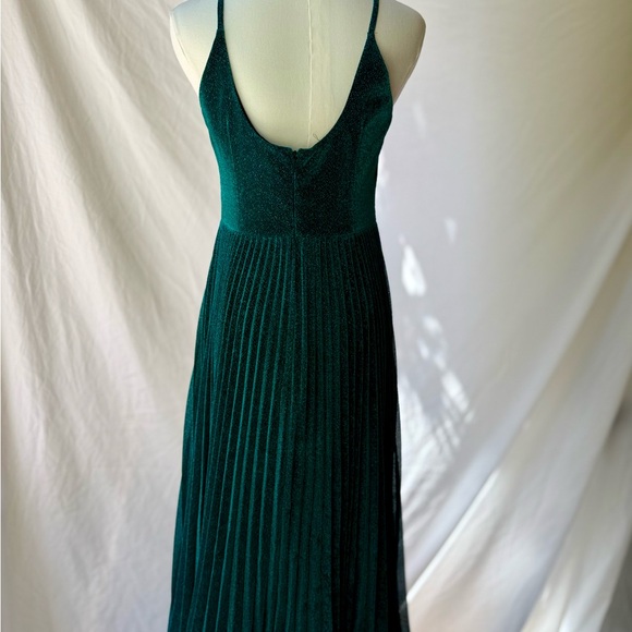 Whistles‎ Sparkle Midi Dress Emerald Green Fit & Flare Size 8 Cocktail Party - Picture 4 of 7